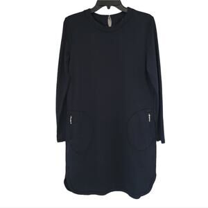 European Culture Navy Blue Dress/Size Small/Cotton and Lycra Blend